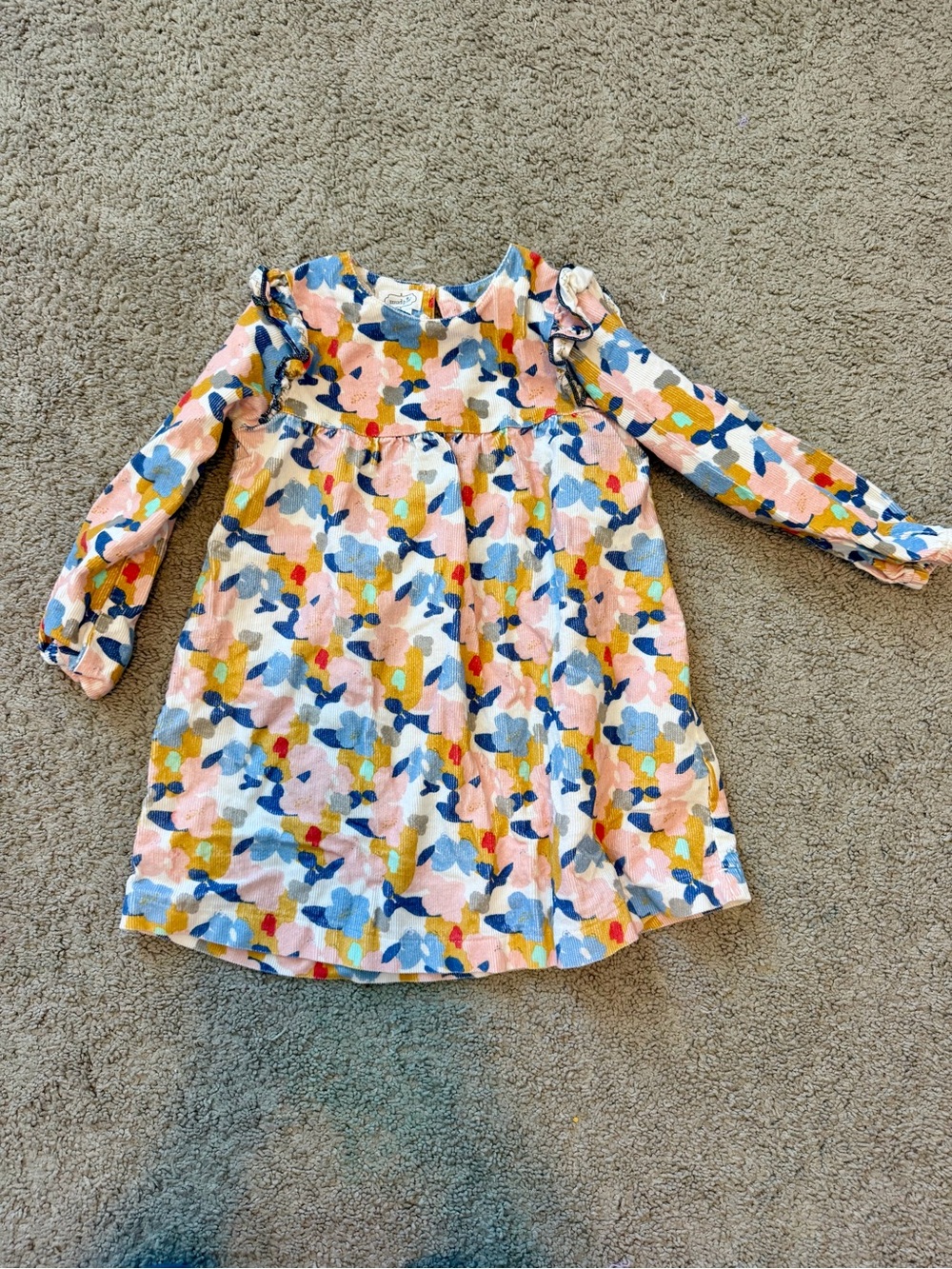 Toddler Floral Long-Sleeve Dress - Multi Pink